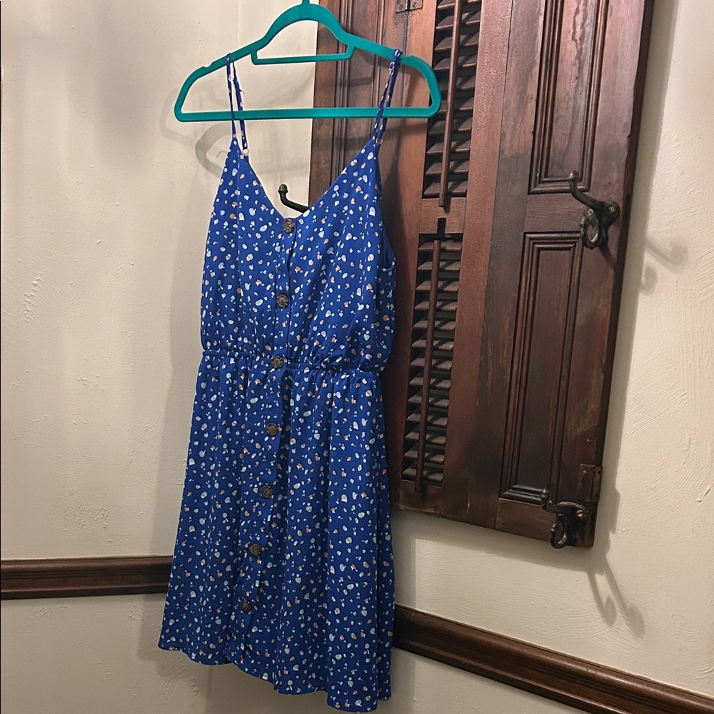 Sienna Sky Blue Heart Print Kids Dress